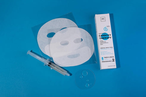 Name Skin Care Korean Carboxy CO2 Therapy Face & Neck Mask Set of 2 - Hydrating Oxygen Carboxytherapy Skincare Sheet Masks - Moisturizing Anti Agi...