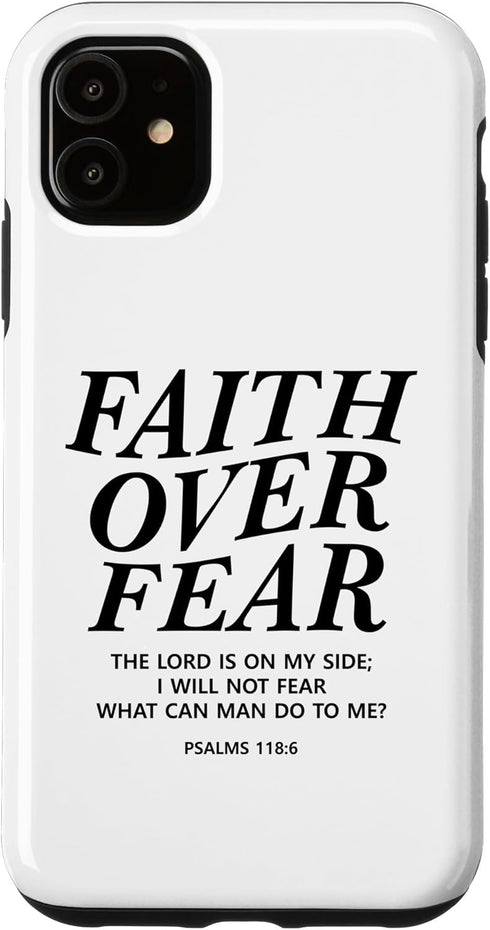 iPhone 11 Faith Over Fear Bible Verse Christian Religious Men Women Case...