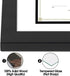 Golden State Art, 11x14 Diploma Frame for 8.5x11 Document & Certificates with Mat, Or 11x14 Without Mat, Real Glass, Double Mat (Black with White/...