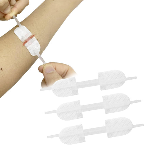 Emergency Wound Closures Adhesive Bandages, Zip Stitch Stickers for Camping, Survival & Household Gear, 3 Pcs (70 * 22mm, White)...