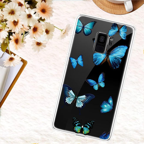 for Galaxy S9, Samsung S9 Case for Girls Women, Cute Clear Slim Shockproof Pattern Soft Flexible TPU Rubber Back Phone Protective Cover Cases for ...