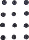 12 Pcs Black Mini Flower Shape Tiny Round Buttons- 11 mm- Sewing Quilting Renaissance Carnival Dance Hawaiian Costumes Outfit Bags Drapery- #BTA-2...