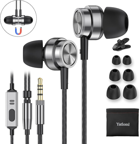 Wired Earbuds with Microphone, in Ear Headphones with Heavy Bass &Noise Isolation, High Sound Quality in-Ear Earphones Compatible with Samsung, Ta...