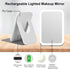 deweisn Rechargeable Travel Makeup Mirror with 60 LED Lights, Lighted Makeup Beauty Mirror,3 Color Lighting,360°Rotation Dimmable Touch Screen,Lig...