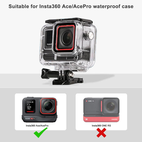 FitStill 60M/196FT Underwater Waterproof Diving Housing Compatible for Insta 360 Ace Pro,Protective Cover Shell with Accessories for Ace Pro Actio...