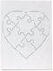 Hygloss Blank Puzzles with Heart Shape - 6" x 8" - Ideal for Valentines - Write, Draw, and Decorate Your Own Jigsaw Puzzle - 6 Puzzles (8 Puzzle P...