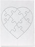 Hygloss Blank Puzzles with Heart Shape - 6" x 8" - Ideal for Valentines - Write, Draw, and Decorate Your Own Jigsaw Puzzle - 6 Puzzles (8 Puzzle P...