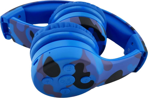 Toddler Headphones Wireless,Kids camo Bluetooth Headphones, 15 Hours Play time, 93db Foldable with Built-in Mic for Cell Phones TV Tablet Network ...
