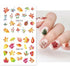Fall Leaf Nail Art Stickers, Autumn Nail Decals Maple Leaf Nail Supplies Pumpkins Turkeys Squirrels Water Transfer Nail Stickers Fall Nail Accesso...