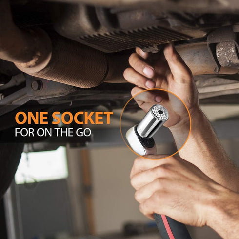 Universal Socket Tools Gifts for Men: Fathers Day Birthday Gift for Dad Husband Him Women 1/4"-3/4"(7-19mm) Super Socket Set Impact Power Drill Ad...