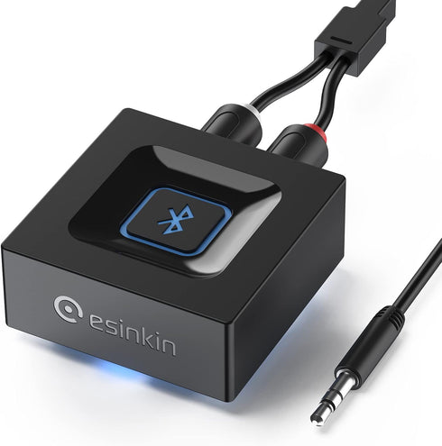 esinkin Wireless Audio Receiver for Music Streaming Sound System Works with Smart Phones, Tablets and Car, Wireless Adapter for Speakers...