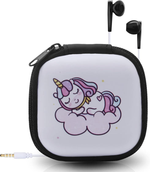 Kids Earbuds for Back to School with Cute Earphones Storage Case, Unicorn Earbuds for Kids in-Ear Headphones Wired Gifts with Mic, Lovely Gifts fo...