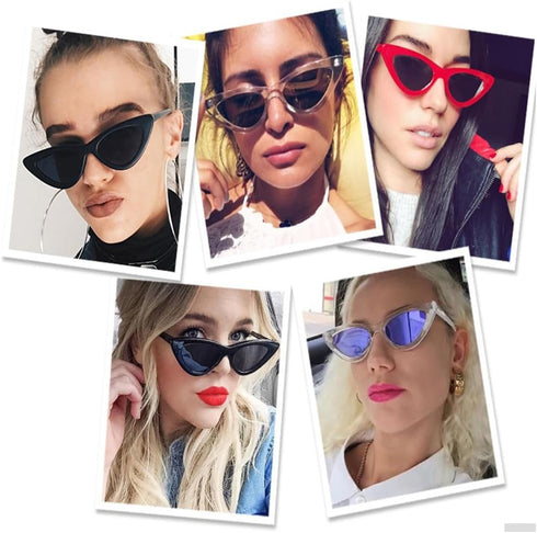FBHLZ Women Cat Eye Sunglasses Retro women Narrow Cat Eye Sunglasses Goggles Retro Sun Glasses Summer Accessories...