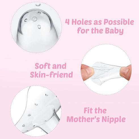 12 Pieces Nipple Shields 20 mm Contact Nipple Protector Breastfeeding Everters with Clear Carrying Case Silicone Nipple Extender Made Without BPA ...
