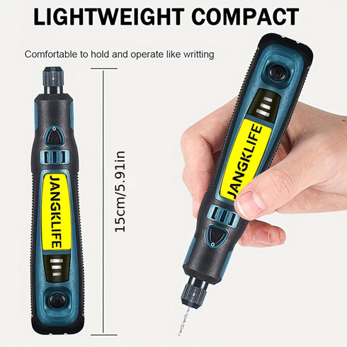 Cordless Rotary Tool Kit 3.6V, Comes with 41 Accessories, USB Charging Cord, 3-Speed Adjustable for Drilling, Cutting, Sanding, Engraving, Polishi...