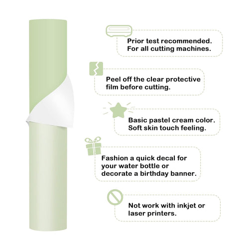 TECKWRAP 001 Vinyl Matte Permanent Adhesive Vinyl for Craft Decal Projects 12" x 10ft, Matte Liveable Green...