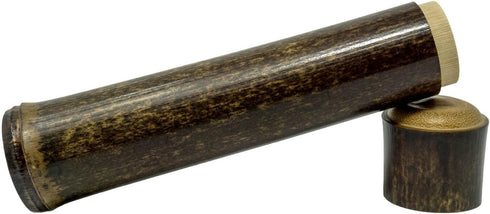 Unique Black Bamboo Storage Tube - Eco Friendly & Hand-crafted | Portable, natural toothbrush case - perfect for storing coffee beans, all kinds o...