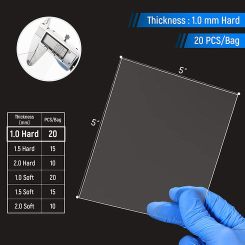 Dental Lab Splint Thermoforming Material for Vacuum Forming Soft Hard 1/1.5/2mm (Soft 1.5mm)...