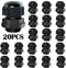 20PCS Nylon Cord Grip Cable Glands Kit,IP68 Waterproof Adjustable 1/2”NPT Strain Relief Cord Connectors Black With Gaskets...