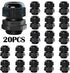20PCS Nylon Cord Grip Cable Glands Kit,IP68 Waterproof Adjustable 1/2”NPT Strain Relief Cord Connectors Black With Gaskets...