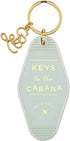 Santa Barbara Design Studio Keychain Lili + Delilah Small Gifts Vintage Motel Key Tag Key Ring, 3.5" Long, Cabana (Grey)...