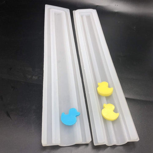 Little Rubber Duck Shaped Long Tube Silicone Mold Duckling Column Chocolate Candy Mold Handmade Candle Mold Embed Soap Making Supplies...