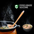 uxcell Silicone Soup Ladle Spoon 8.3 Inch Length Heat Resistant to 450°F One Piece Design Restaurant Kitchen Cooking Utensil for Serving Soup Oran...