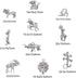PH PandaHall 10 Style Animals Charms, 30pcs Antique Silver Tibetan Alloy Giraffe Unicorn Cat Charms Pendant Beads Charms for DIY Bracelet Necklace...