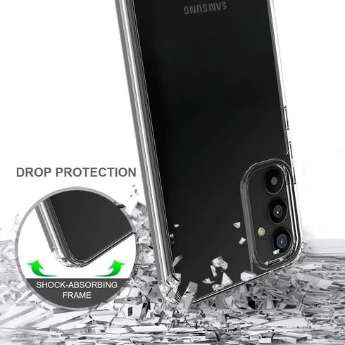 for Samsung Galaxy A34 5G Case Crystal Clear Slim Hard Case Hybrid Shockproof Bumper with Tempered Glass Screen Protector Full Body Anti-Yellow An...