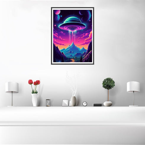 UPABLUNSO Alien Space Diamond Painting Kits for Adults, Space Diamond Art Kits, Landscape Gem Art Kits for Home Decor Wall Decor 12x16 inch...