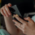 Zinc Alloy Cell Phone Ring Holder Finger Ring Stand, 360 Degree Rotation Kickstand Grip Holder (Square/Gold)......
