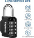 Combination Lock, 4 Digit Combination Padlock for School Gym Sports Locker, Fence, Toolbox, Case, Hasp Cabinet Storage (1 Pack, Black)...