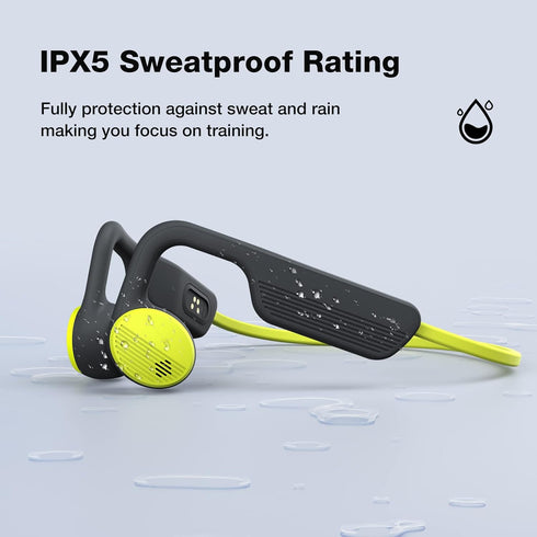 Open Ear Headphones, Wireless Air Conduction Headphones, Sweatproof Bluetooth Sport Headset with Mic for Running, Cycling (Black & Green)...