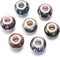 Cheriswelry 100pcs Large Hole Dog Paw Prints Pattern Acrylic European Rondelle Beads Slide Charms Loose Spacer with Metal Double Cores Fit Snake C...