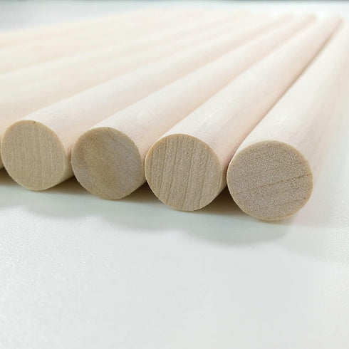 1/2 x 12 Inch, Hardwood Dowel Rods, Unfinished Birch Round Sticks for Arts Crafts and DIY Projects, 10 pcs...