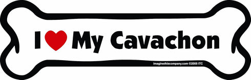 Imagine This Company I Love My Breed Bone Shaped Pet Magnet; Removable Magnets for Cars, Fridges, Lockers & More, Stylish Pet Inspired Car Accesso...