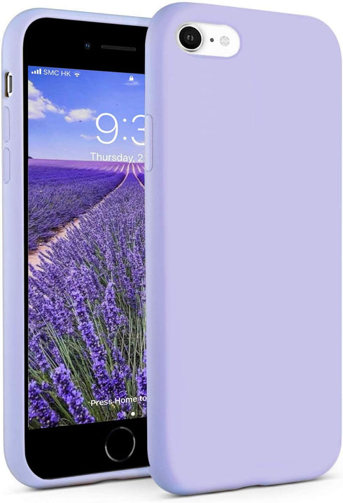 IceSword iPhone Case 2022/2020/7/8 Silicone Purple, Liquid Gel Rubber Cover, Drop Protection 4.7" iPhone SE 3 - Purple...