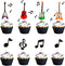 JeVenis 30 Pcs Music Notes Cupcake Toppers Guitar Cake Toppers Rock Cupcake Topper for Kids Birthday Musician Party Baby Shower Party Favor...