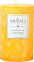 Aroma Naturals Lavender & Tangerine Essential Oil Scented Pillar Candle, Relaxing, 2.5 inch x 4 inch...