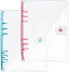 A5 Binder 6-Ring Clear Binder Notebook Cover, 2 Pack Pink + Blue Round Ring, A5 Planner Budget Binder with Snap Closure (A5, Clear Cover + Pink/Bl...