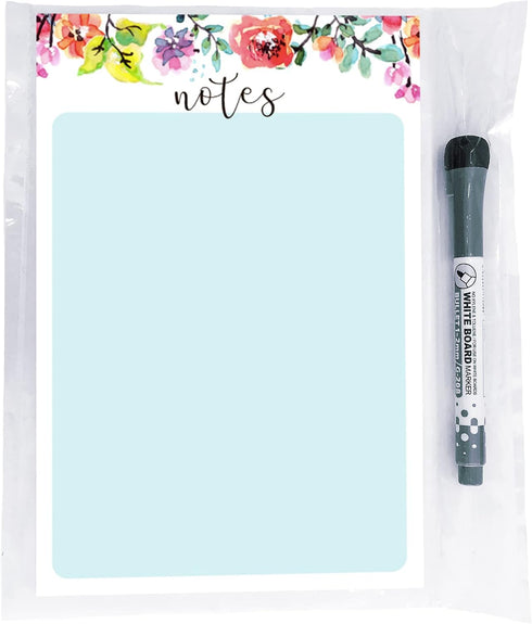 Dry Erase Whiteboard Vinyl Sticker Decal for Notes & Reminders by Glassboard Studio | Removable & Reusable | Magnetic Fine-Tip Marker Included (6 ...