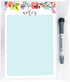 Dry Erase Whiteboard Vinyl Sticker Decal for Notes & Reminders by Glassboard Studio | Removable & Reusable | Magnetic Fine-Tip Marker Included (6 ...