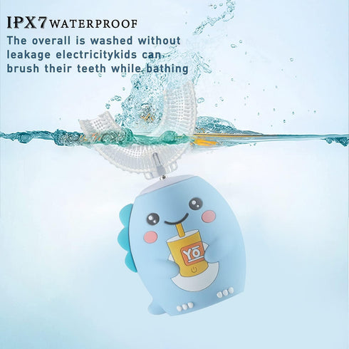 Kids Electric Toothbrushes, U Shaped Ultrasonic Toothbrush,Rechargeable Kids Toothbrush w/Smart Timer,IPX7 Waterproof Design,Sonic Toothbrush Kids...