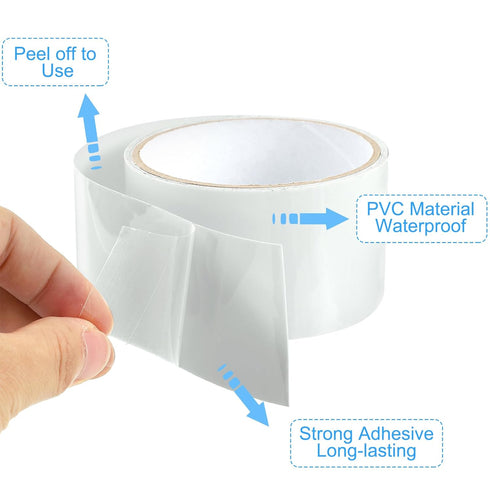 PATIKIL Waterproof Patch Seal Tape 2 in x 5 Ft, 2 Pack PVC Leak Proof Repair Tape Instant Sealing for HVAC Ducts, Roof Crack, Hoses Pipes, Awning,...