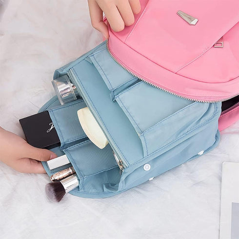 HOYOFO Mini Backpack Organizer Insert Small Shoulder Bag Divider for Rucksack Purse Lightweight Nylon, Light Blue...