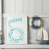 2pcs School of Fish Stencil 11.8×11.8inch Shoal of Fish Stencil with Paint Brush Reusable Large Ocean Theme Stencil for Crafts and Decorations on ...