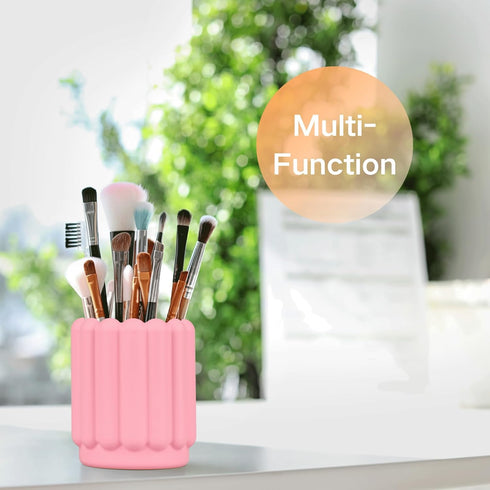 Silicone Pen Holder, Pencil Holder Cute Pens Cup for Desk for Kids Office Decor Desk Accessories Pen Pot Desk Organizer (Pink)...