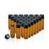 20 PCS 4ML (1 dram) Amber Small Liquid Sample Glass Vials with Screw Caps, 15mmx 45mm Leak-Proof Vial, 13-425 Black Screw Cap with PE Liners for L...