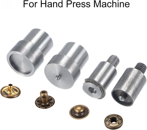 uxcell 17mm Snap Fasteners Button Die for Hand Press Machine Setter Carbon Steel Pointed Fasteners Tool M8x1.25mm Install Thread...