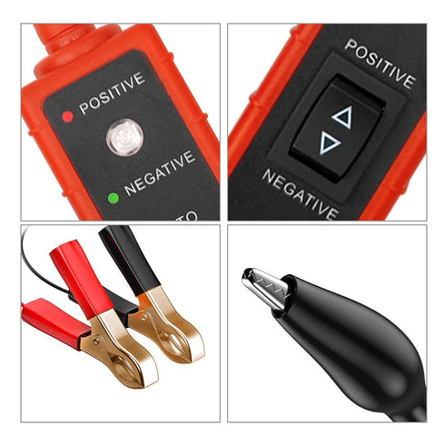 Power Circuit Probe Tester 6V-24V DC Test Light Short Circuit Tester Component Activation Electrical Tester Polarity Identify Continuity Tester wi...